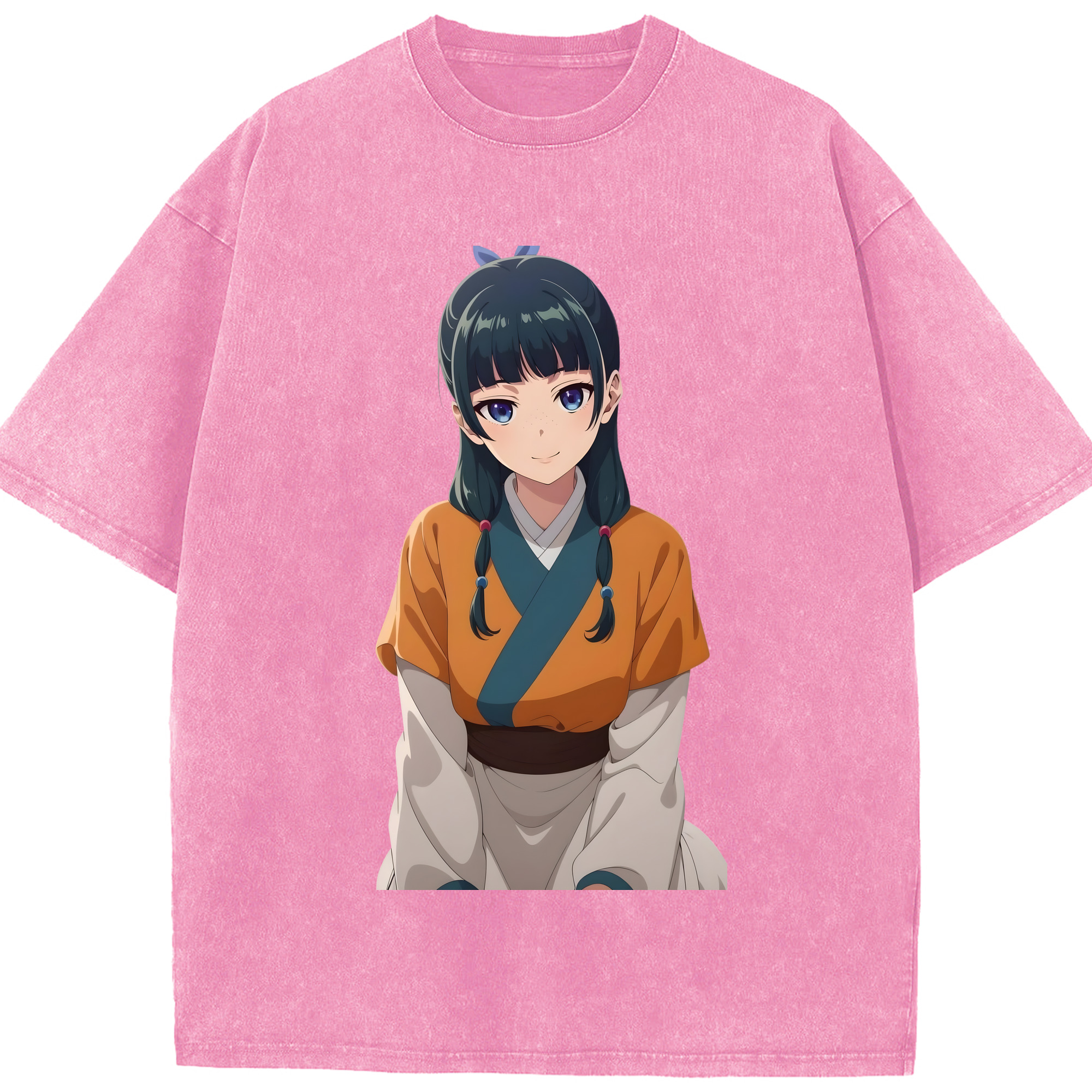（画像用） 薬屋のひとりごと The Apothecary Diaries 綿100% ヴィンテージ風 半袖Tシャツ（フロントプリント）